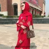 Öppna Dubai Abaya Kimono Cardigan Muslim Hijab Dress Kaftan Abayas Islamic Kläder för kvinnor Caftan Marocain Qatar Robe Musulman