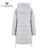 GASMAN Winter Frauen Marke Mantel Jacke Daunen Mittellange Winter Frauen Mit Kapuze Warme Parka Fuchs Pelz Frauen Oberbekleidung Mäntel 18821 201217