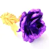 24 K Altın Folyo Yapay Gül Çiçek Şube Romantik Lover Sahte Gül Çiçek Düğün Dekorasyon Sevgililer Günü Hediyesi için Yeni1