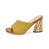 Meotina Summer Slide Shoes Fashion Strange Style Heel Supe Super High High Help Slipers Slippers Lady Sandals Большой размер 3343 Y200423