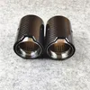 1 PCS Glossy Carbon Fiber Exhasut Muffler Tip Car Auto Silver Stainless Steel Trim Tail For M2 M3 M4