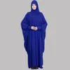 Roupa de oração de uma peça para mulheres muçulmanas Abaya Jilbaab com mangas vestido de oração cachecol islâmico roupas Hajj e Umrah Saudis1