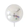 20 Stück Roségold Silber 4D große runde kugelförmige Folienballons Babyparty Hochzeit Geburtstag Partydekoration Luftball T200526249b