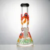 12 Inches Heady Glass Bongs Glow In the Dark Oil Dab Rigs 18mm Female Big Beaker Bong Straight Perc Water Pipes Mushroom Diffused Downstem