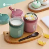 WORTHBUY Mini pranzo al sacco termico per la colazione scolastica dei bambini Contenitore in acciaio inossidabile 18/8 a prova di perdite 220217