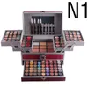 Wholesale- Miss Rose professional  set box in Aluminum three layers include glitter eyeshadow lip gloss blush for  artist MS067