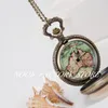 New Quartz Large Mirror Map Pocket Watch Necklace Retro Jewelry Wholesale Sweater Chain Fashion Fashion Watch