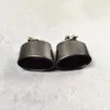 2 stycken remus od 90mm 155mm full glansig svart avgaser ljuddämpare ovala tips för universella bilar enstaka rör