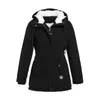 Winter Parkas casaco de espessura mulheres com capuz jaqueta algodão quente fêmea à prova de vento outerwear zíper bolso com capuz overcoats 201217