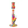 Silicone Bong Dab Rig 12.5inches 6 arms Hookahs water pipe with glass bowl smoke pipes bongs oil burner