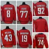 2023 Stadyum Serisi 8 Alex Ovechkin Hokey Formaları Ters Retro TJ Oshie Nicklas Backstrom Evgeny Kuznetsov 43 Tom Wilson John Carlson Stanley Kupası Şampiyonları Jersey