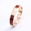 cuffs designer bracelets bangle Stainless Steel enamel rose gold bracelet for man and women party buckle lovers cuff wedding fashion luxury jewelry 14 colors option