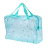 New transparent PVC waterproof wash bag dot Makeup Bag Travel dustproof clothes storage bag dirty clothes T3I51531
