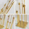 Modern Golden Candle Holder Luxury Metal Tube Candelabras Candlestick Holder For Weddings Table Centerpieces Decoration senyu615