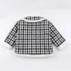 New Winter Baby Clothes Soft Comfortable Girls Fashion Plaid Coat 2 Colors Cute Children Outwear Single-breasted Child Girl Outwear