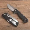 Promotion AD-10 Tactical Folding Knife S35VN Drop Point Satin Blade Black G10 + Stainless Steel Sheet Handle With Retail Box