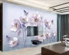 3d Flower Wallpaper 3D Three-dimensional Relief Peony Flower Retro European Jewelry TV Background Wall Romantic Floral 3d Wallpaper