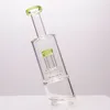 Glass Bong Tillbehör Rökning Rör Tillbehör Matris Percolators Bongs Tillbehör KLAR HOOFAHS Färgkant Vattenrör 8 tum höjd