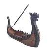 ドラゴンボート香スティックホルダーバーナー手刻まれた彫刻検索器の装飾品レトロ香バーナー伝統的なデザインY0107