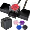Gifts for women Eternal Rose Preserved Flower Proposal Jewelry Box Earrings Necklace Storage Case Forever Love Wedding Christmas Valentines Gift