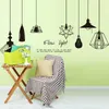 Zwarte kroonluchter wandsticker DIY Wall Lamp Stickers voor woonkamer fotografie Studio Decoratie 2012027384769