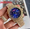 Mens Womens Big Shinning Diamonds Ring Montres à quartz en acier inoxydable Montres-bracelets classiques Parfait partout dans le ciel Star Bracelet Montre-bracelet Relogio Masculino