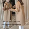 Bella Winter Slim Plus Cotton Long Wool Blends 코트 여성 Hardy Solid 따뜻한 따뜻한 두꺼운 사무실 작업 Lady Coats 201215