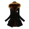 Winter Women Coat 2020 Women's Parka Casual Outwear Military Hooded Fur Coat Down Jackets Winter Coat For Female Warm Outwear LJ201127