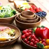 Grande scodella per zuppa in legno fatti a mano contenitori per alimenti sani piatti per la cena insalata vintage riso tagliatelle da tavola in stile giapponese 201214