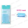 10pcs Mouth Mask Packaging Bag Protective Disposable Face Mask Packaging Plastic Sealed Bag Safety Clean Travel Sealed bag