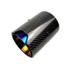 Real Carbon Fiber Blue Burnt Stainless Steel Exhaust Pipe Muffler Tip for BMW M Performance M2 F87 M3 F80 M4 F82 F83 M5 F10 M6 F12275O