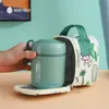 WORTHBUY Mini pranzo al sacco termico per la colazione scolastica dei bambini Contenitore in acciaio inossidabile 18/8 a prova di perdite 220217