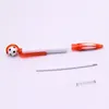 Penna a sfera a pressione in plastica per cartoni animati Penna a sfera per ufficio a forma di calcio 0.7 / 1.0MM Forniture per ufficio aziendali di cancelleria VTKY2390