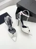 2022 designer lacquer heel sandals Patent leather upper 10 cm heels Size 35-43