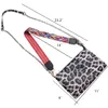 Leopard Rivet Crossbody Bag 25pcs Lot USA Lokal lager PU Messenger Väskor med gitarr Skådespelare Beställningsdesign Utomhus Kvinnors handväska över natten Weekend Tote Domil1718