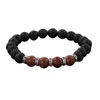 8mm natuurlijke lava steen handgemaakte strengen kralen armbanden voor mannen vrouwen charme yoga party club sieraden