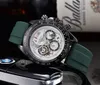 De hoge kwaliteit 2024 nieuwe Zes steken Alle wijzerplaten werken quartz horloge Fashion horloges R Horloges rubberen band Beste Cadeau