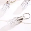 LED Light Bulbs Keychain Pendant Spiral Colorful Gradient Lights Bulb Key Chain Creative Gift keyring