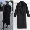 Hodisytian Printemps Femmes Mélanges de laine Trench-Coat Élégant Vêtements d'extérieur Casual Cardigan Lâche Femme Cachemire Pardessus Version coréenne 201214