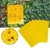 Fournitures de jardin Paquet de 50 pièges collants jaunes double face pour insectes de plantes volantes tels que les moucherons fongiques, les mouches blanches 6 x 8 pouces inclus 50 attaches torsadées