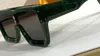 Lunettes de soleil carrées Cyclone pour hommes, marbre vert, Hip Hop, surdimensionnées, lunettes de soleil de Sport avec boîte 265S