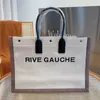 Modna torebka damska Rive Gauche Tote Torba na zakupy Wysokiej jakości płótno Torba plażowa o dużej pojemności Luksusowy projektant Podróże Torby na ramię Crossbody Portfel torebka