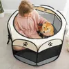 Portátil dobrável cão gaiola tenda de animal de estimação casas playpen filhote de cachorro kennel cat casa octógono cerca ao ar livre para pequenos grandes cães gatos caixa 201123