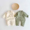 MILANCEL Winter Baby Rompers Fur Lining Toddler Jumpsuits Infant Ouertwear Casual Girls Clothes 211229