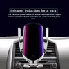 Sälj Fashionable Automatic Clamping R2 Car Wireless Charger Snabb Snabb infraröd induktion Qi 15W trådlös laddarbil Telefon4072833