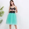 Qualità 5 strati moda gonna in tulle a pieghe TUTU s donna Lolita sottoveste damigelle midi Jupe Saias faldas 220221