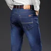 Jeans pour hommes Pantalons en molleton d'hiver Pantalons décontractés d'affaires Élasticité de la mode Épaissir Travail droit Pantalons pour hommes 5modèle grande taille 201123