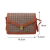 Frauen täglich Casual Plaid Muster Schulter Crossbody Taschen Vintage Klappe Umschlag PU Leder Mode Weibliche Messenger Bags Handtasche