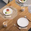 6/4pcs PVC Placemats Octagonal Hollow Waterproof Non Slip Table Mats Heat-insulated Pad Coaster Home Decoration Dinner Placemat Y200328