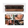 2pcs poil de cheval cirage brosse brosses à lustrer manche en bois avec poils pour bottes chaussures autre cuir brosse de soin 201021